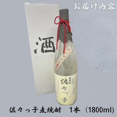 【毎月定期便】【酒のタナカ オリジナル】ふるさとの焼酎 佐々っ子 《麦焼酎1800ml》全6回