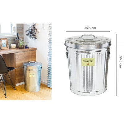 オバケツ ダストボックス 42L 【シルバー】渡辺金属工業 [53651887]