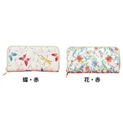 [53657103]姫路革細工 ラウンド札入「小花」