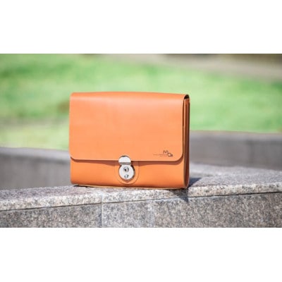 0523 シンプルな本革クラッチバッグ(B5サイズ)(キャメル)[53657318]