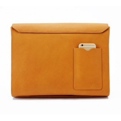 0523 シンプルな本革クラッチバッグ(B5サイズ)(キャメル)[53657318]