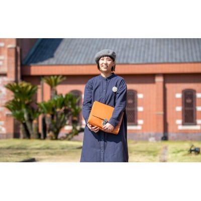 0523 シンプルな本革クラッチバッグ(B5サイズ)(キャメル)[53657318]