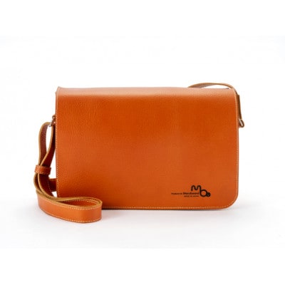 姫路レザーのシンプルなミニショルダーバッグ(A5サイズ)レンガ[53656175]