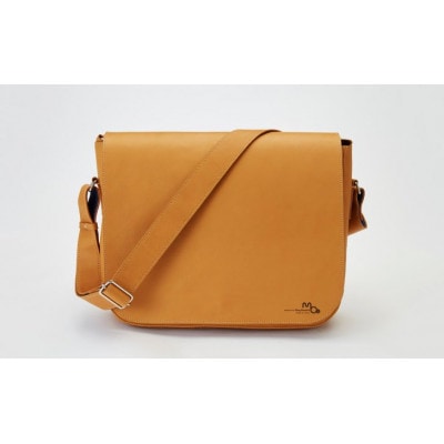 0521 シンプルな本革メッセンジャーバッグ(B5サイズ)(キャメル)[53657311]