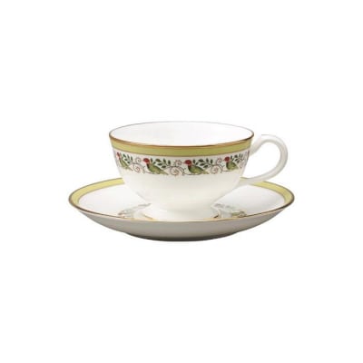 ノリタケ アーカイブコレクション カップ&ソーサー(若草色絵鳥文)N-366J/X97221