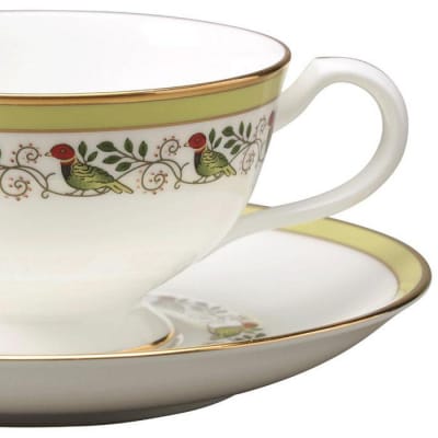 ノリタケ アーカイブコレクション カップ&ソーサー(若草色絵鳥文)N-366J/X97221