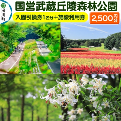 国営武蔵丘陵森林公園 入園引換券1名様分+施設利用券2,500円分|19_msk-012501