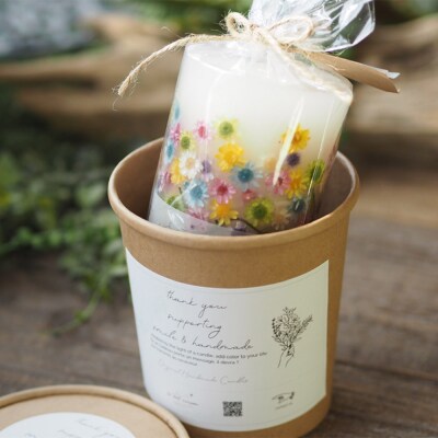 ボタニカルキャンドル(お花畑) 210g×1個|19_lvn-010101