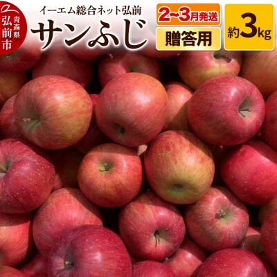 【26年2月～発送】りんご  贈答用 サンふじ 約3kg EMりんご|24_ems-010301c