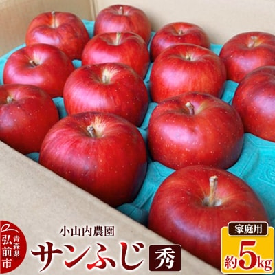 りんご 小山内農園【秀】サンふじ 家庭用 約5kg|24_osn-030501