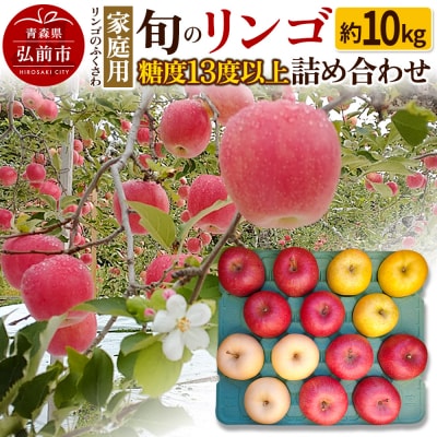 りんご 家庭用 旬のリンゴ詰め合わせ 約10kg 糖度13度以上|24_rfk-031001