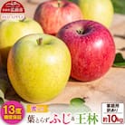 りんご 13度糖度保証【訳あり】蜜入り 葉とらずふじ&王林 約10kg|24_rap-181001