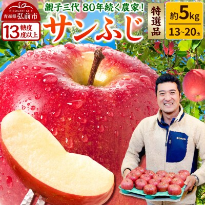 りんご サンふじ【特選品】約5kg ASIAGAP認証農場 津軽農園|24_tgn-020501