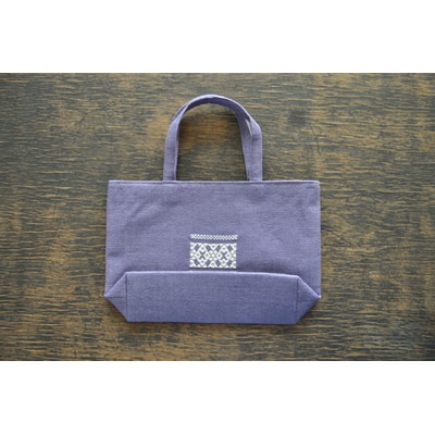 津軽こぎん刺し　横型ミニバッグ[No.5228-0176]