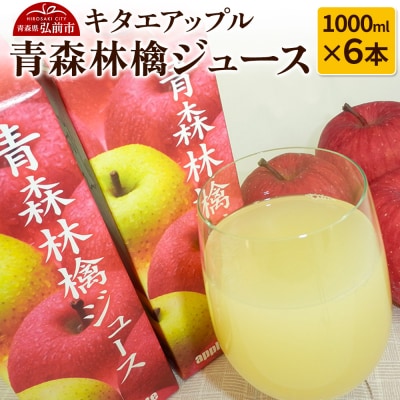 【25年10月発送】キタエアップル 青森林檎ジュース 1000ml×6本|24_kta-010601