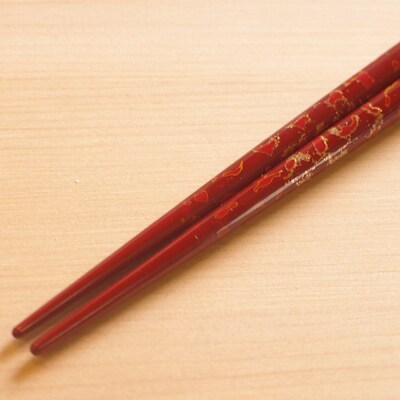津軽塗 唐塗箸(唐塗 赤々・大箸)|24_tnk-170101ea
