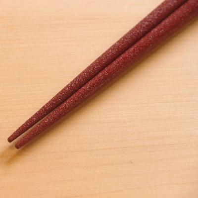 津軽塗 すべらない箸 つがり(石地塗 赤・大箸)|24_tnk-260101ba