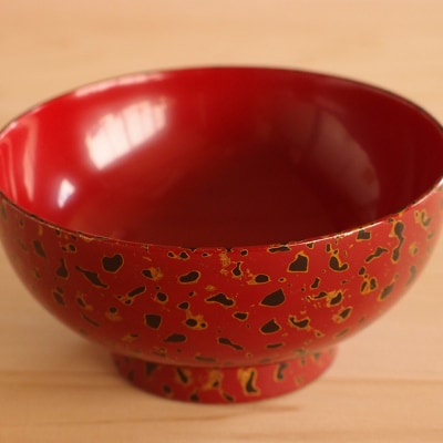 津軽塗 夫婦汁椀(唐塗 呂・赤)|24_tnk-340101a