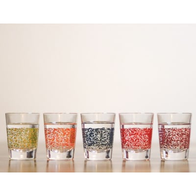 津軽塗 さわるツガルヌリ ぐい呑(5色セット)|24_tnk-370101