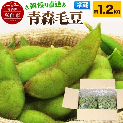 【朝採り直送 令和7年度】青森毛豆 約1.2kg 栗のような濃厚な枝豆|24_kns-011201