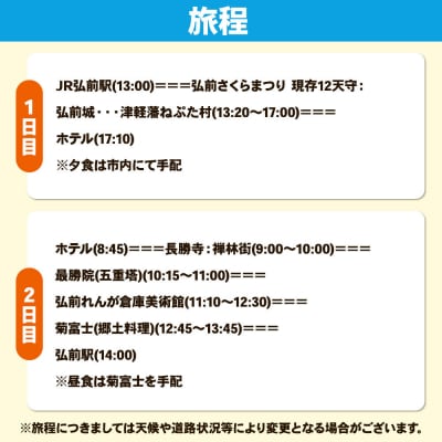 【タクシーでらくらく移動】着地型弘前さくらまつり見学ツアー 4名様ご招待|24_flk-020401