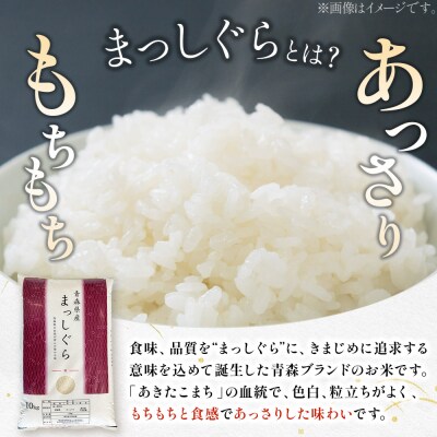 【定期便2ヶ月】【白米】青森県産 まっしぐら 10kg お米 新米|24_mmn-011002