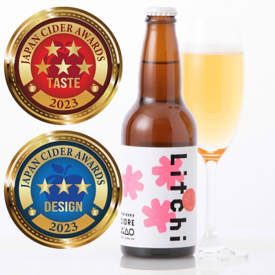 テキカカシードル(ライチ)& アップルソーダ 各330ml×3本 計6本|24_mye-030601