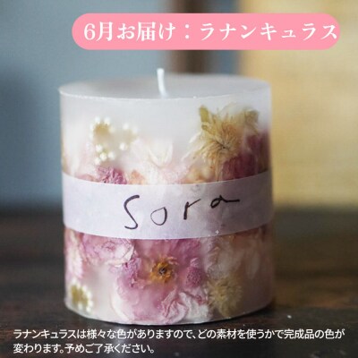 《定期便全4回》配送月固定 ボタニカル キャンドル  全4個|24_sra-070104