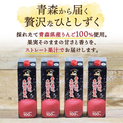りんごジュース 1L×4本 化粧箱入り ストレート果汁100% 青森県産|24_dcp-020401