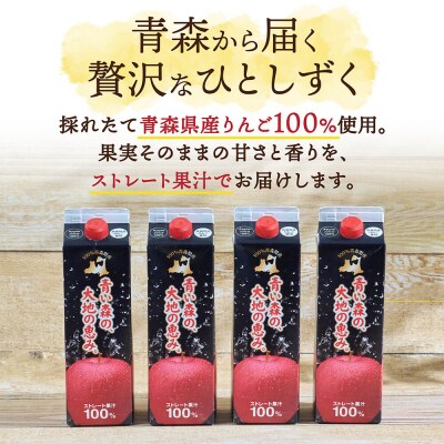 りんごジュース 1L×6本 ストレート果汁100% 青森県産|24_dcp-020601