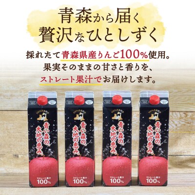 りんごジュース 1L×12本 ストレート果汁100% 青森県産|24_dcp-021201