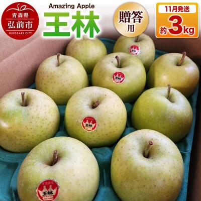 【26年11月下旬発送】りんご 王林【贈答用】約3kg|24_cmn-050301a