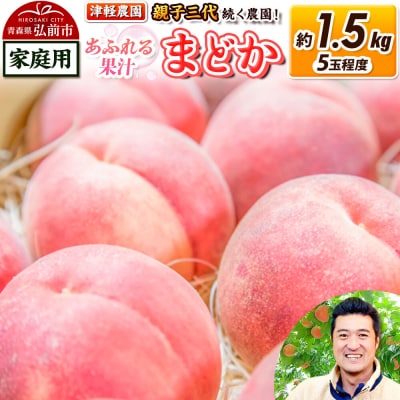 桃 約1.5kg【2026年産 あふれる果汁 まどか】家庭用|24_tgn-050101