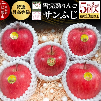 雪完熟りんご 最上級 糖度13度以上 特選サンふじ 約2kg|24_yuk-220201