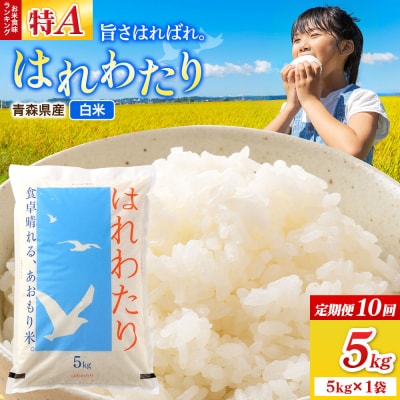 《定期便10ヶ月》米 はれわたり【白米】5kg(5kg×1袋)令和7年産|24_wda-010510