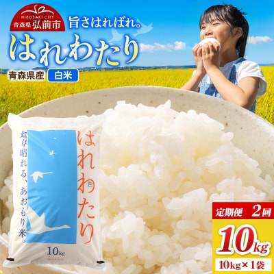 《定期便2ヶ月》米 令和7年産 はれわたり【精米】10kg×1袋|24_wda-031002