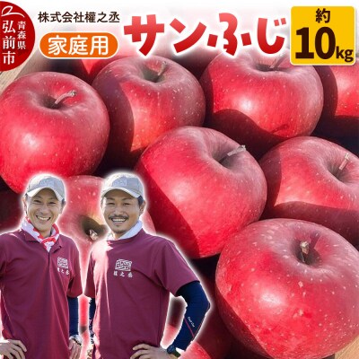 りんご サンふじ 家庭用 約10kg【弘前市産・青森りんご】|24_gnz-031001