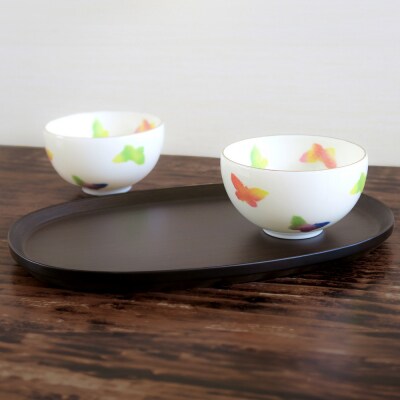 BUNACO オーバルトレイ Sサイズ (ダークブラウン) お盆|24_brb-200101b