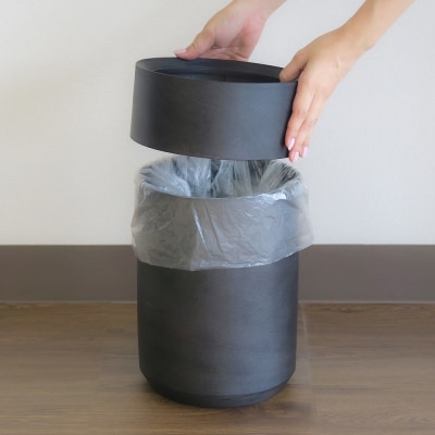 BUNACO 袋の見えないダストボックス(ブラック)|24_brb-210101a
