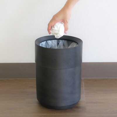 BUNACO 袋の見えないダストボックス(ブラック)|24_brb-210101a