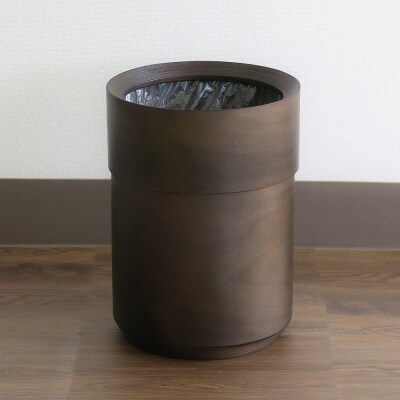 BUNACO 袋の見えないダストボックス(ダークブラウン)|24_brb-210101b