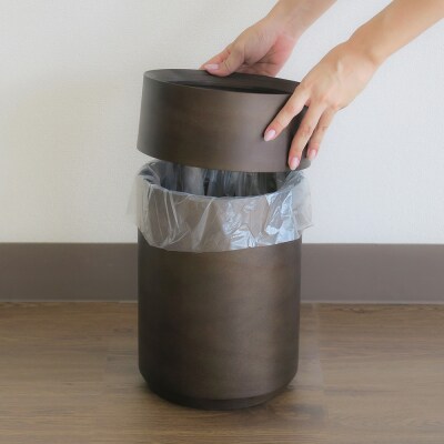 BUNACO 袋の見えないダストボックス(ダークブラウン)|24_brb-210101b