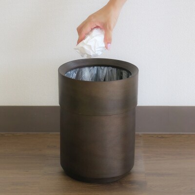 BUNACO 袋の見えないダストボックス(ダークブラウン)|24_brb-210101b