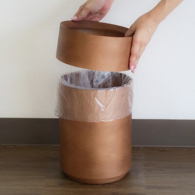 BUNACO 袋の見えないダストボックス(キャメルブラウン)|24_brb-210101c
