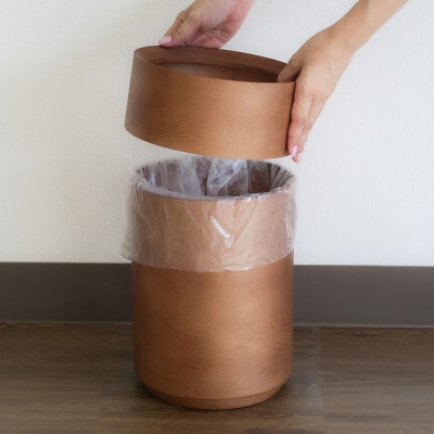 BUNACO 袋の見えないダストボックス(キャメルブラウン)|24_brb-210101c