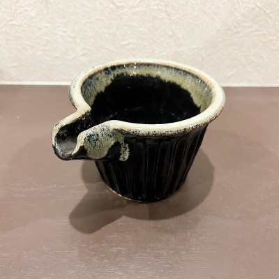 お猪口 片口 竹籠 津軽焼 お猪口・片口と竹籠セット(各1個)工芸品|24_kmr-020101