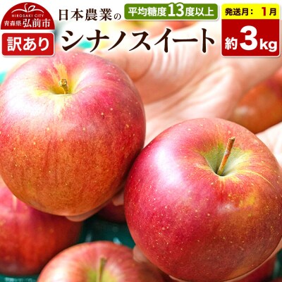 りんご【27年1月発送】シナノスイート【訳あり】約3kg|24_nng-070301ah