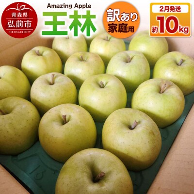【27年2月発送】りんご 王林【訳あり】家庭用 約10kg|24_cmn-121001d