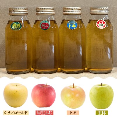 りんごジュース【王林・トキ・早生ふじ・シナノゴールド】180ml×各3本|24_snt-051201