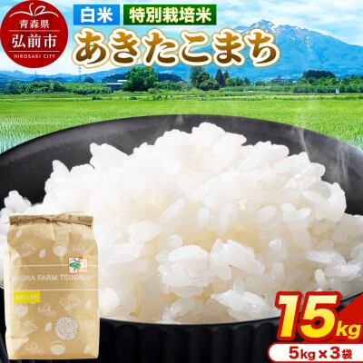 米【特別栽培米】あきたこまち 白米 15kg(5kg×3袋)令和7年産|24_mft-041501
